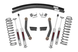 Jeep Cherokee Suspension Lift Kit - Rough Country - 3 Inch Lift Kit | Series II | RR AAL | Nitrogen charged N3 shocks - '85-'01